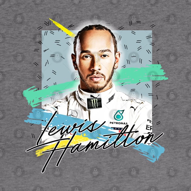 Lewis Hamilton // Retro Style Fan Art Design by DankFutura